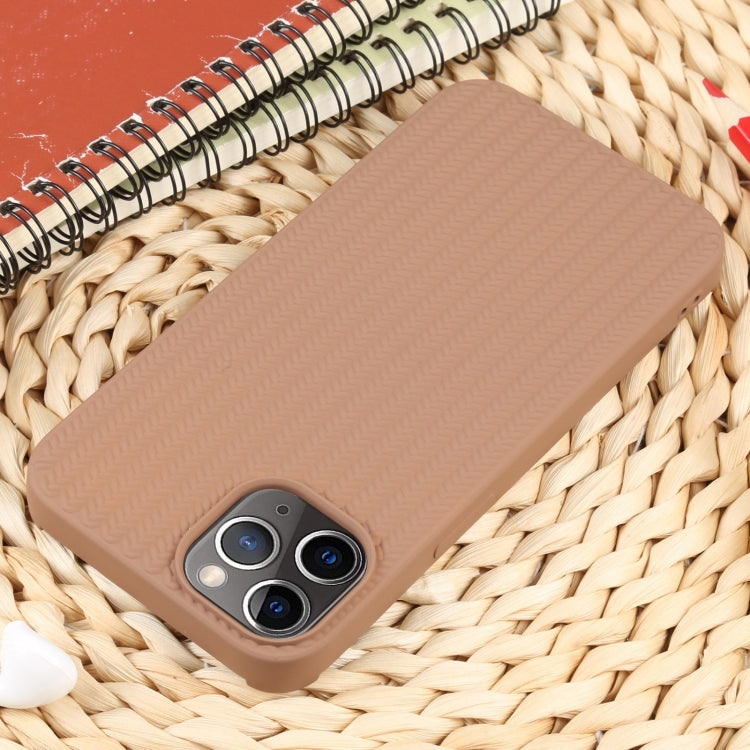 For iPhone 11 Pro Max Weave Texture Silicone Phone Case