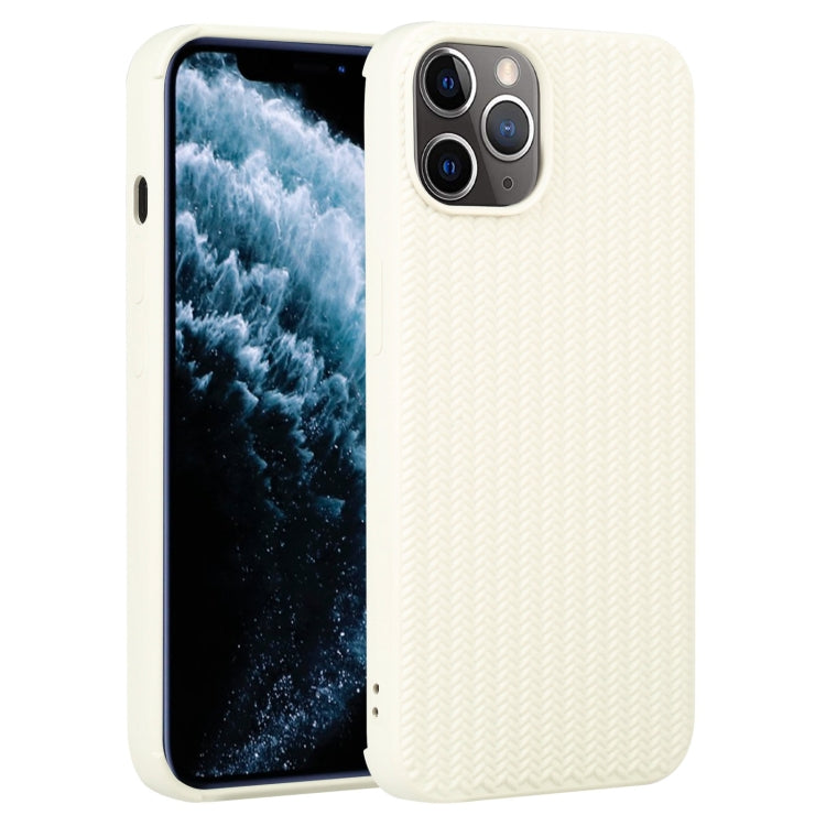 For iPhone 11 Pro Max Weave Texture Silicone Phone Case