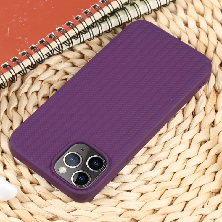 For iPhone 11 Pro Max Weave Texture Silicone Phone Case