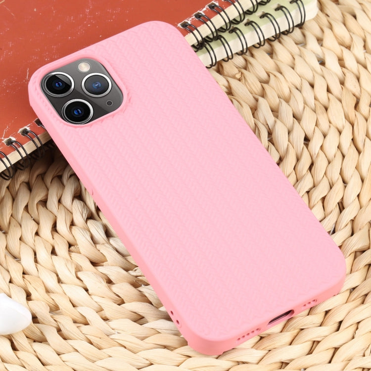 For iPhone 11 Pro Max Weave Texture Silicone Phone Case