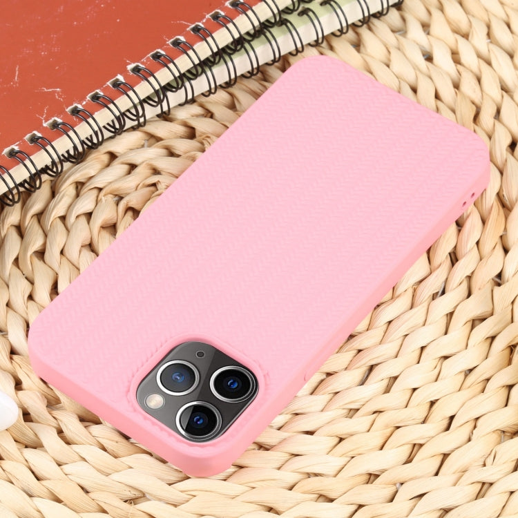 For iPhone 11 Pro Max Weave Texture Silicone Phone Case