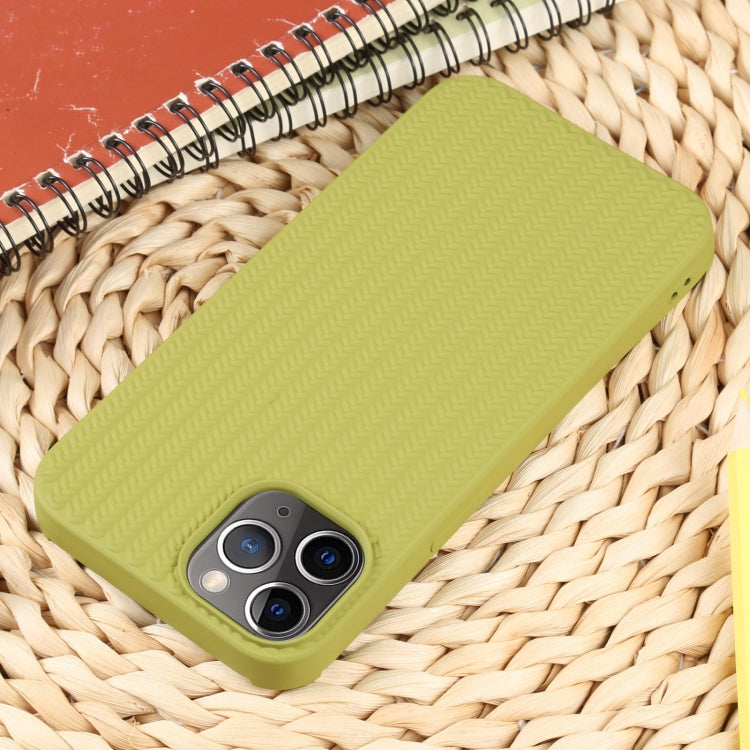 For iPhone 11 Pro Max Weave Texture Silicone Phone Case
