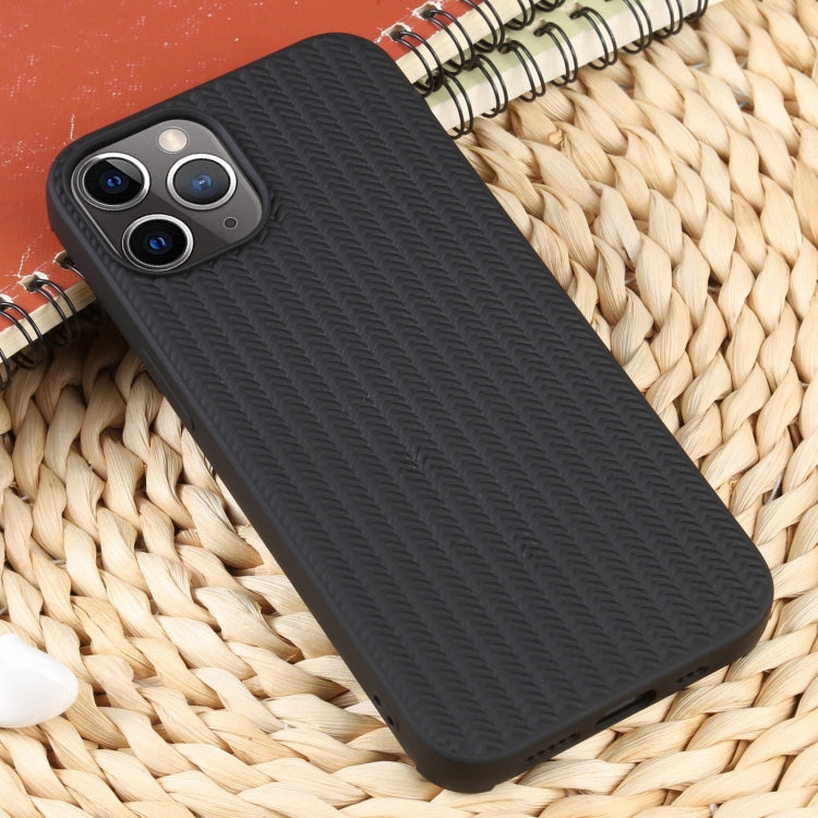 For iPhone 11 Pro Max Weave Texture Silicone Phone Case