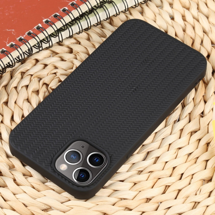 For iPhone 11 Pro Max Weave Texture Silicone Phone Case