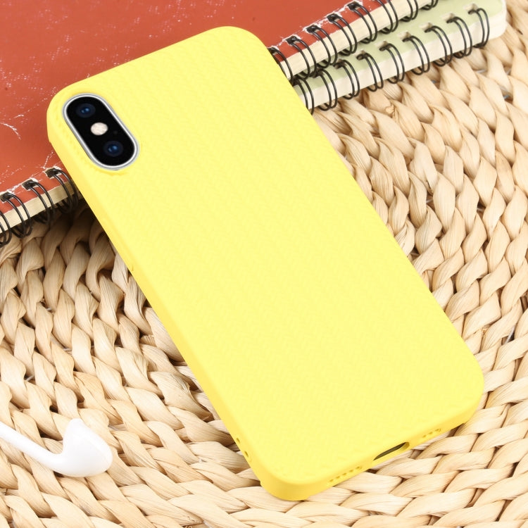 For iPhone X / XS Weave Texture Silicone Phone Case