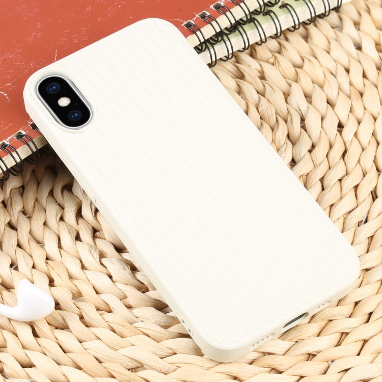 For iPhone X / XS Weave Texture Silicone Phone Case