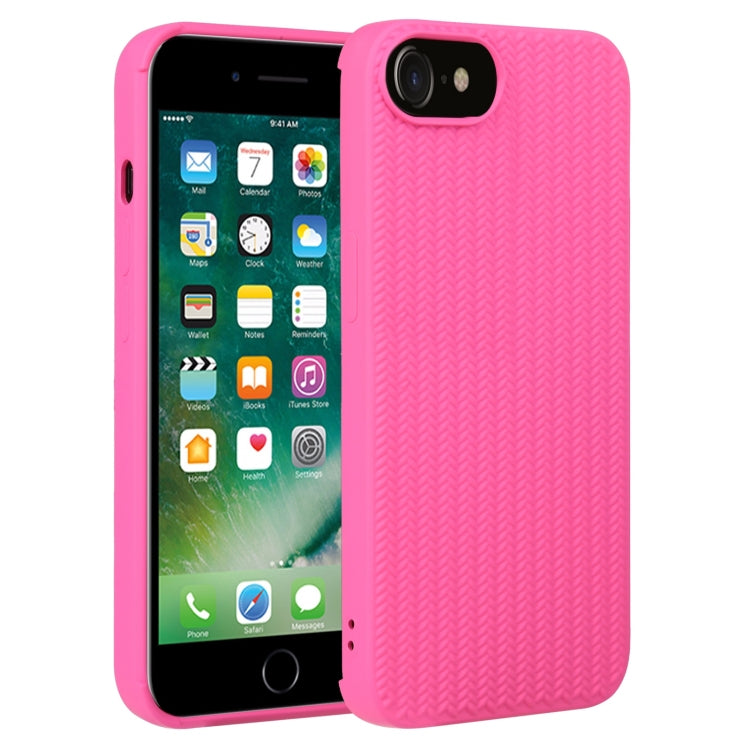 For iPhone SE 2022 / SE 2020 / 7 / 8 Weave Texture Silicone Phone Case