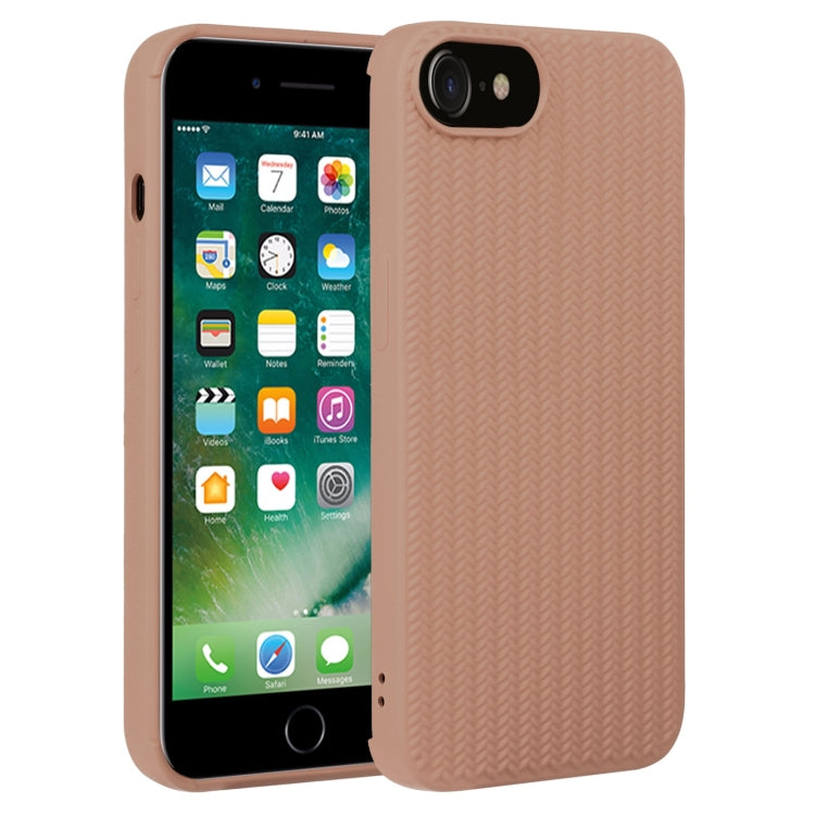 For iPhone SE 2022 / SE 2020 / 7 / 8 Weave Texture Silicone Phone Case