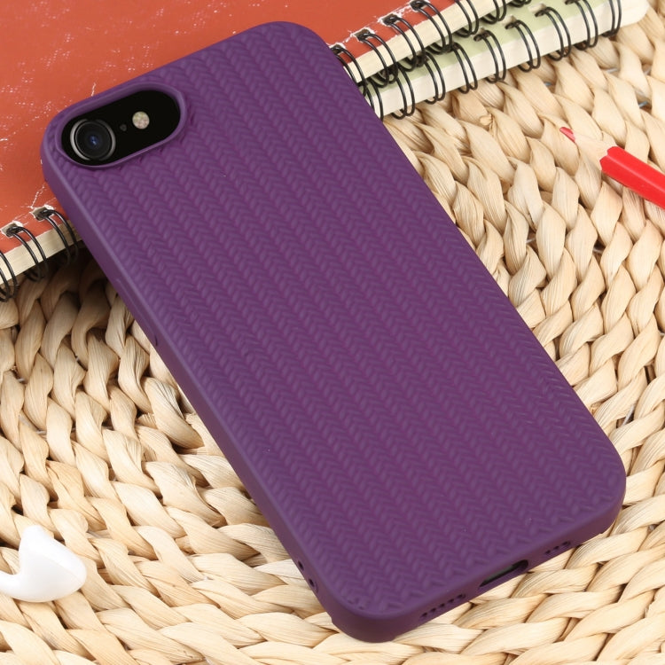 For iPhone SE 2022 / SE 2020 / 7 / 8 Weave Texture Silicone Phone Case