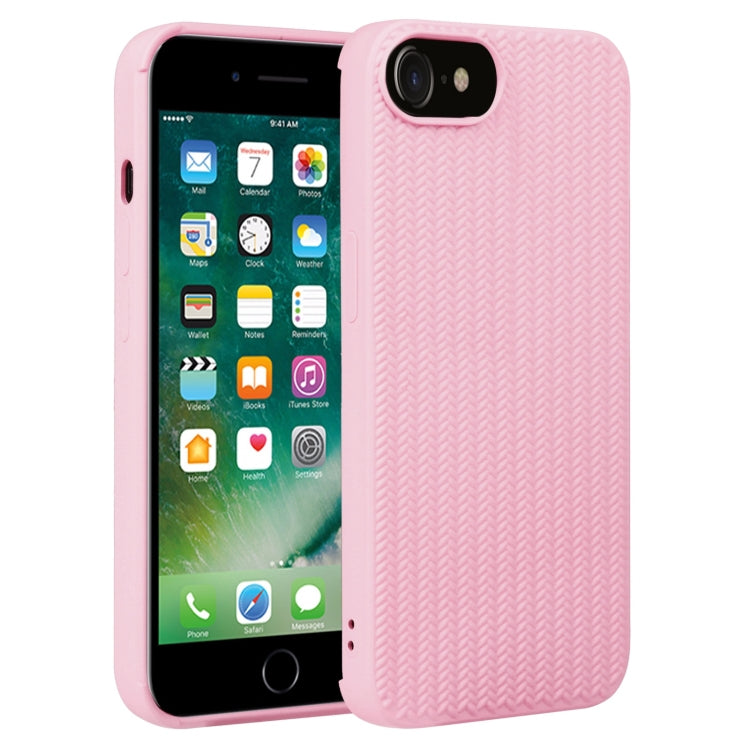 For iPhone SE 2022 / SE 2020 / 7 / 8 Weave Texture Silicone Phone Case