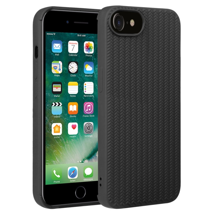 For iPhone SE 2022 / SE 2020 / 7 / 8 Weave Texture Silicone Phone Case