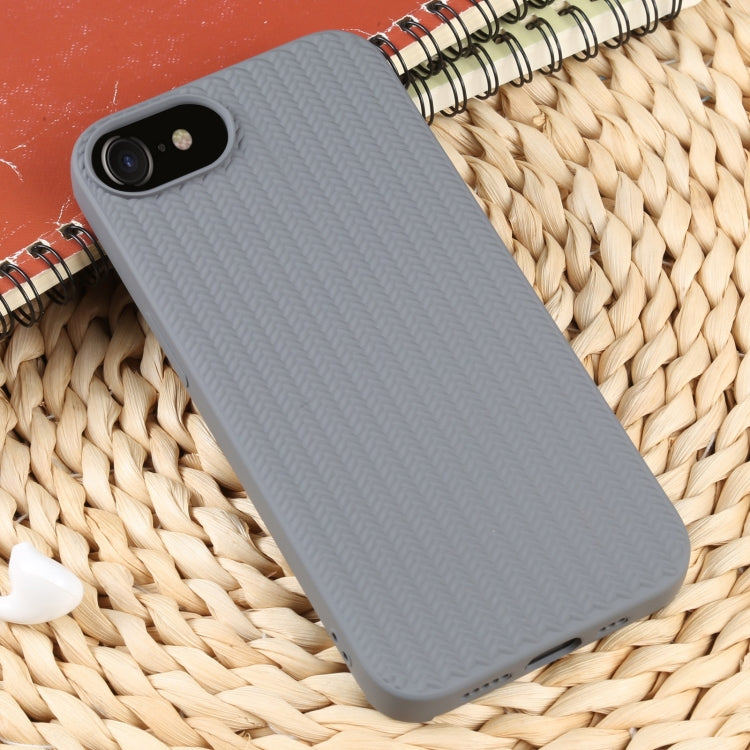 For iPhone SE 2022 / SE 2020 / 7 / 8 Weave Texture Silicone Phone Case