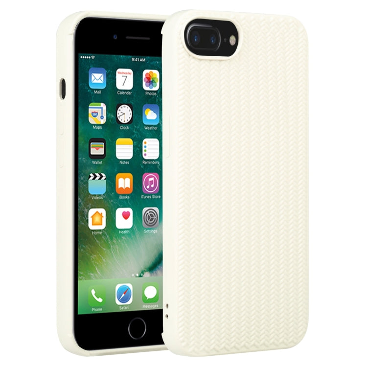 For iPhone 7 Plus / 8 Plus Weave Texture Silicone Phone Case