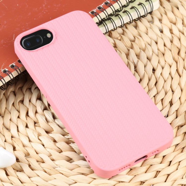 For iPhone 7 Plus / 8 Plus Weave Texture Silicone Phone Case
