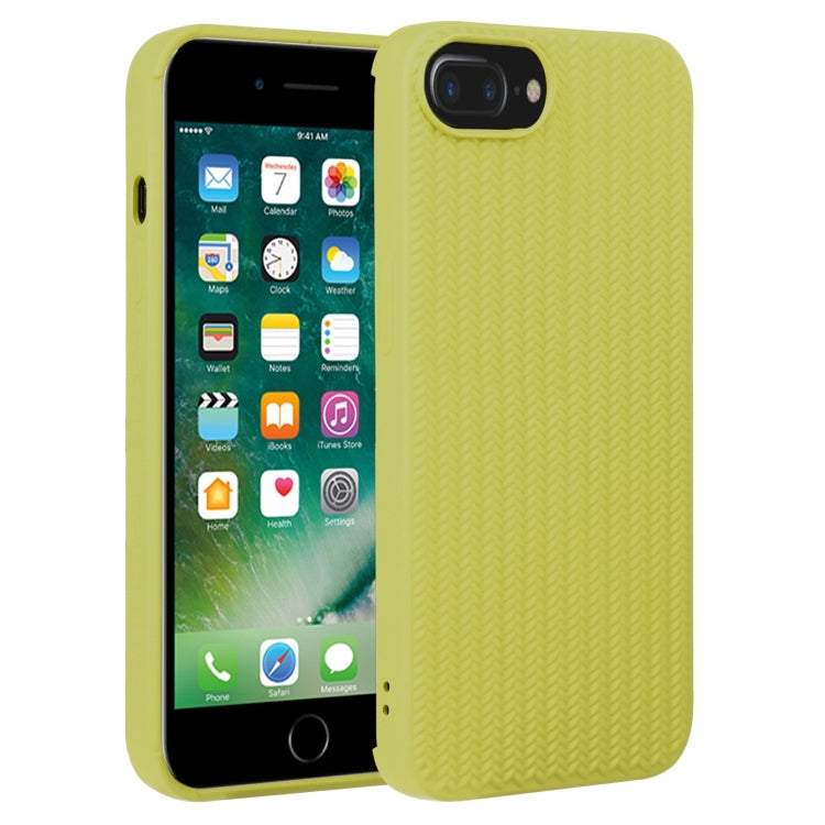 For iPhone 7 Plus / 8 Plus Weave Texture Silicone Phone Case