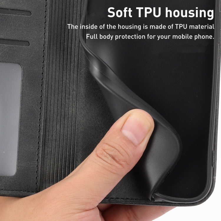 For Sharp Aquos Sense7 Plus Cubic Grid Calf Texture Magnetic Leather Phone Case
