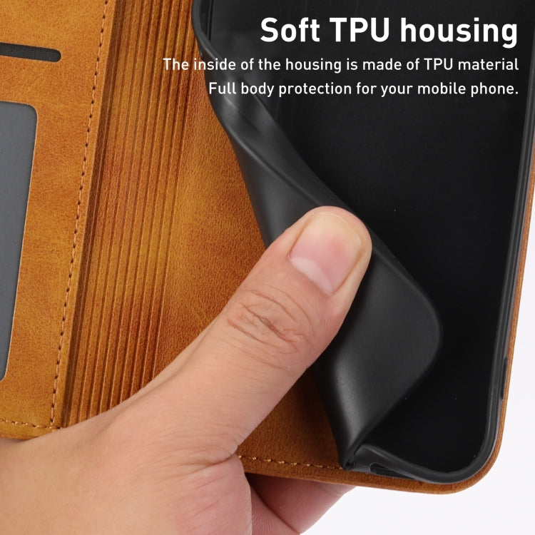 For Sharp Aquos Sense7 Plus Cubic Grid Calf Texture Magnetic Leather Phone Case