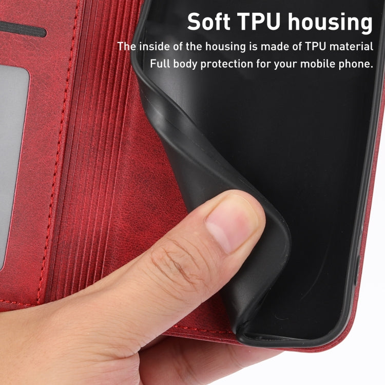 For Sharp Aquos Sense7 Cubic Grid Calf Texture Magnetic Leather Phone Case