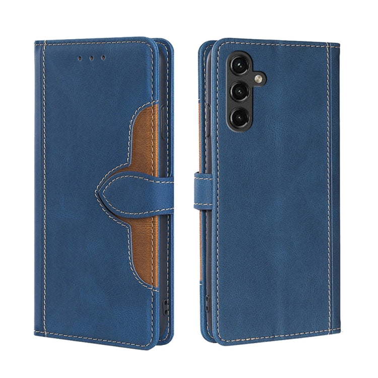For Samsung Galaxy A14 5G Skin Feel Magnetic Buckle Leather Phone Case