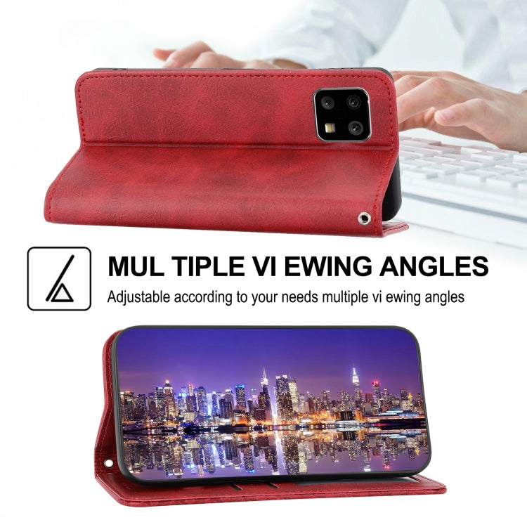 For Motorola Moto G72 Cubic Grid Calf Texture Magnetic Leather Phone Case