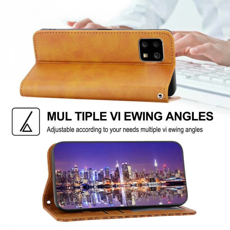 For Motorola Moto G72 Cubic Grid Calf Texture Magnetic Leather Phone Case