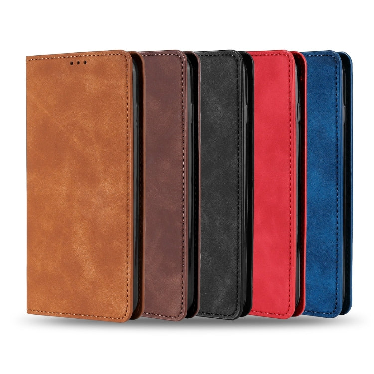 For Xiaomi Redmi Note 12 China Skin Feel Magnetic Horizontal Flip Leather Phone Case