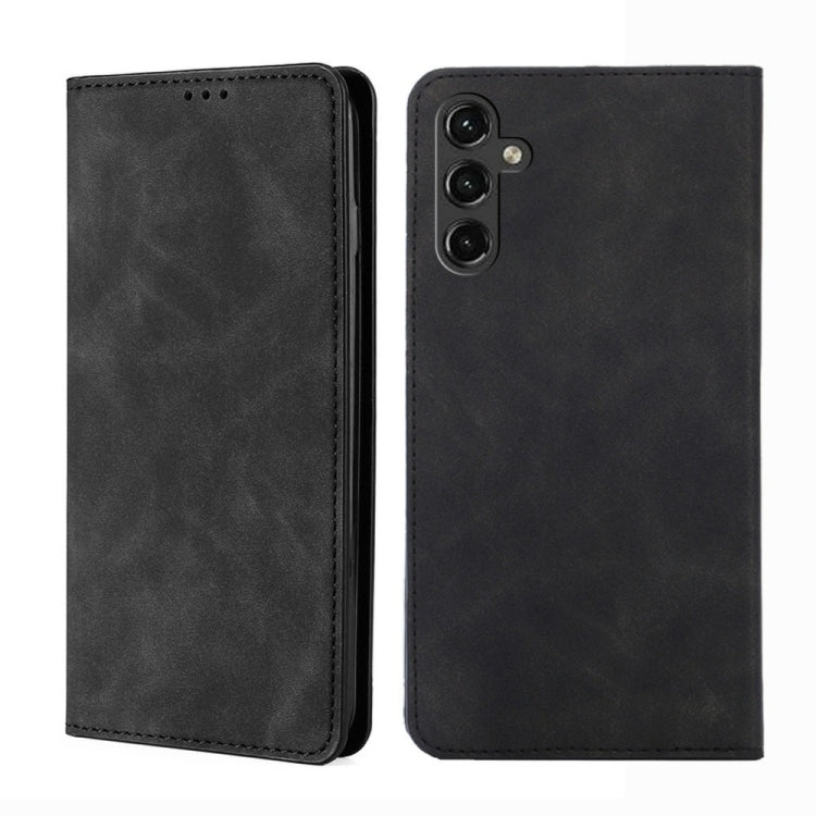 For Samsung Galaxy A14 5G Skin Feel Magnetic Horizontal Flip Leather Phone Case