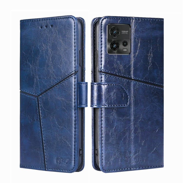 For Motorola Moto G72 4G Geometric Stitching Horizontal Flip Leather Phone Case