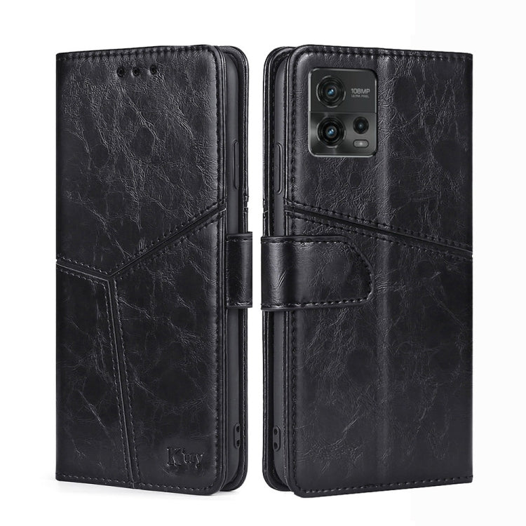 For Motorola Moto G72 4G Geometric Stitching Horizontal Flip Leather Phone Case