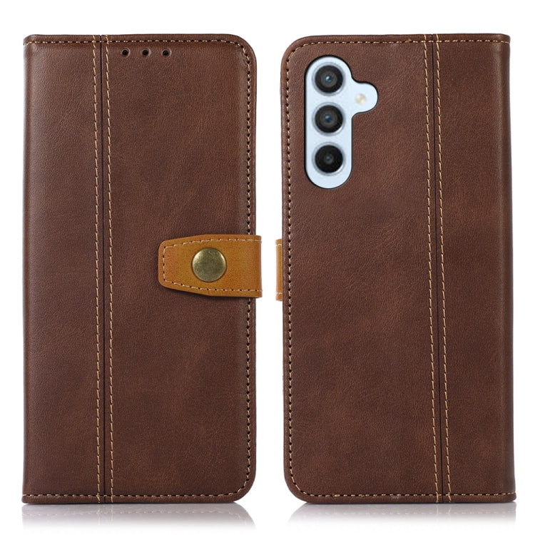 For Samsung Galaxy A54 5G Stitching Thread Calf Texture Leather Phone Case