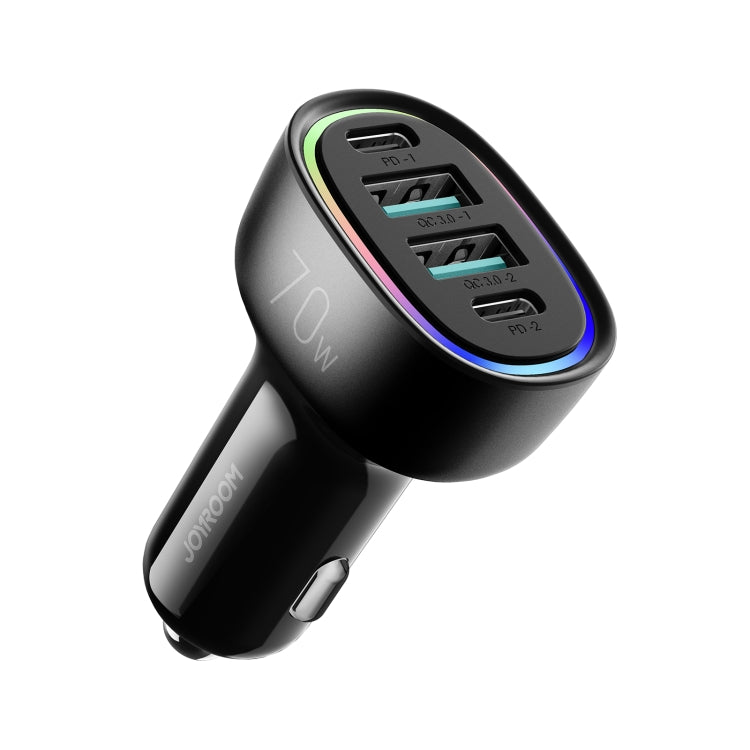 JOYROOM JR-CL29  70W 4-Port USB + Type-C Car Charger(Black)