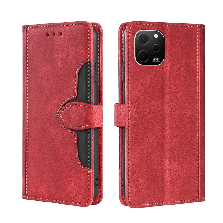 For Huawei nova Y61 Skin Feel Magnetic Buckle Leather Phone Case