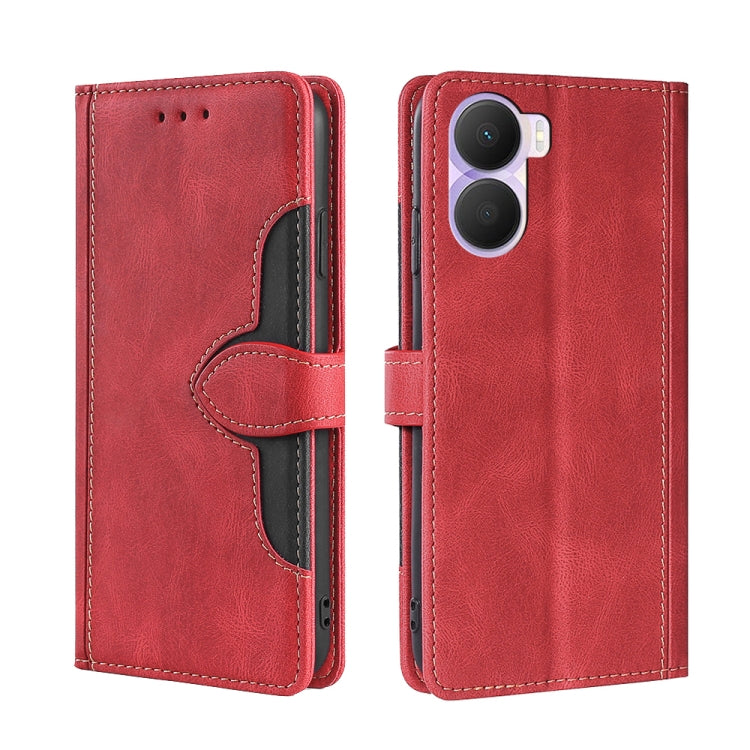 For Honor Play 40 Plus Skin Feel Magnetic Buckle Leather Phone Case