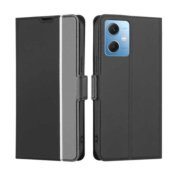 For Xiaomi Redmi Note 12 China Twill Texture Side Button Leather Phone Case