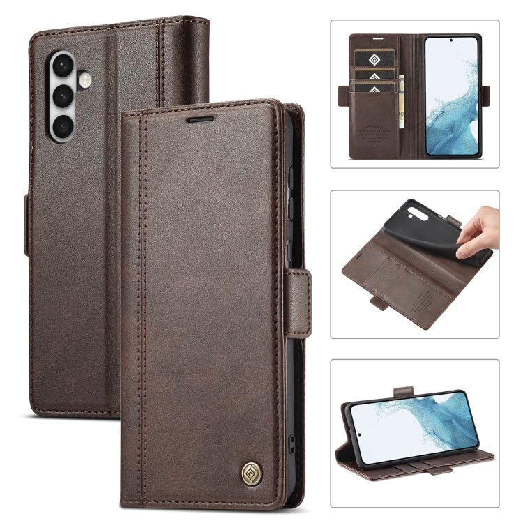 For Samsung Galaxy S23 5G LC.IMEEKE PU + TPU Skin-friendly Feeling Leather Phone Case
