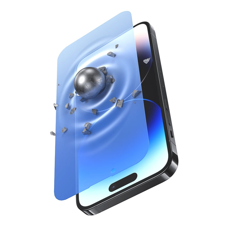 For iPhone 14 Pro USAMS US-BH834 Anti-peeping Full Screen Tempered Glass with Installation Tool