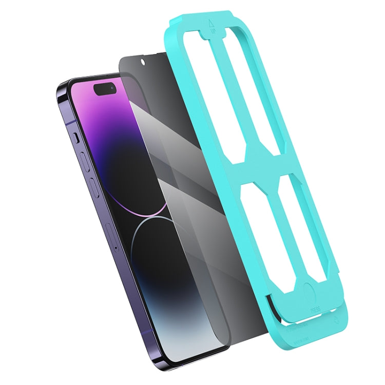 For iPhone 14 Pro Max USAMS US-BH836 Anti-peeping Full Screen Tempered Glass with Installation Tool