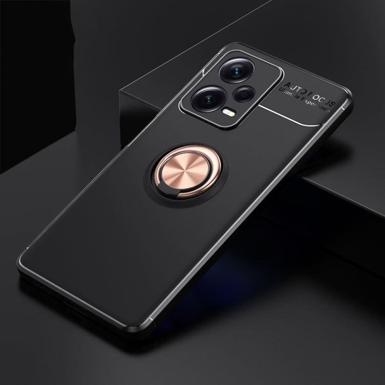 For Xiaomi Redmi Note 12 Pro+ China Metal Ring Holder 360 Degree Rotating TPU Phone Case