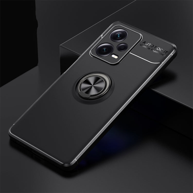 For Xiaomi Redmi Note 12 Pro+ China Metal Ring Holder 360 Degree Rotating TPU Phone Case