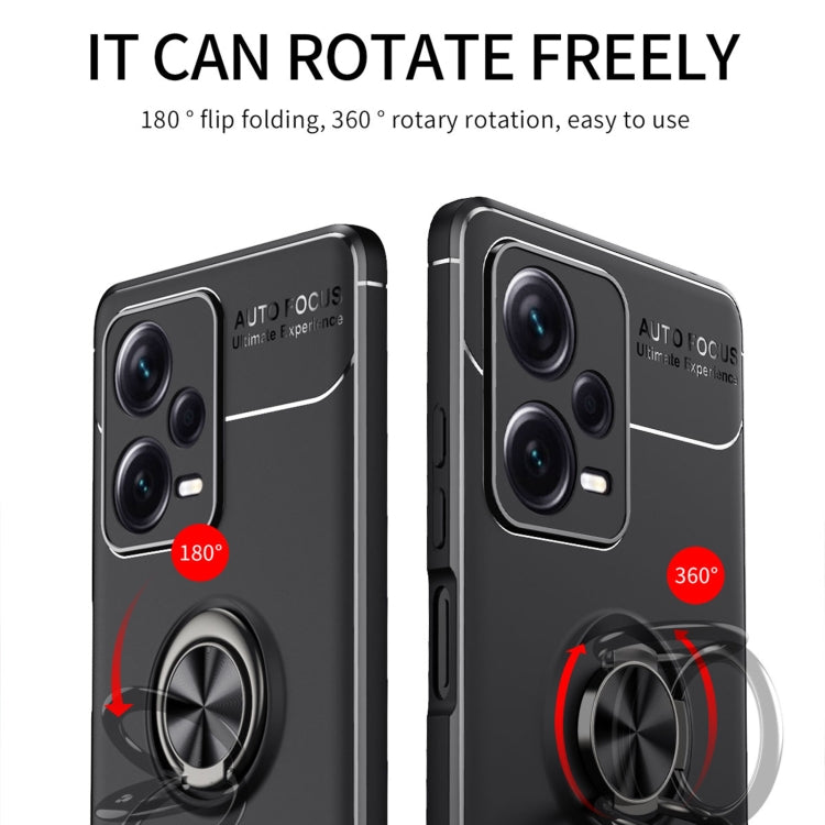 For Xiaomi Redmi Note 12 Pro+ China Metal Ring Holder 360 Degree Rotating TPU Phone Case