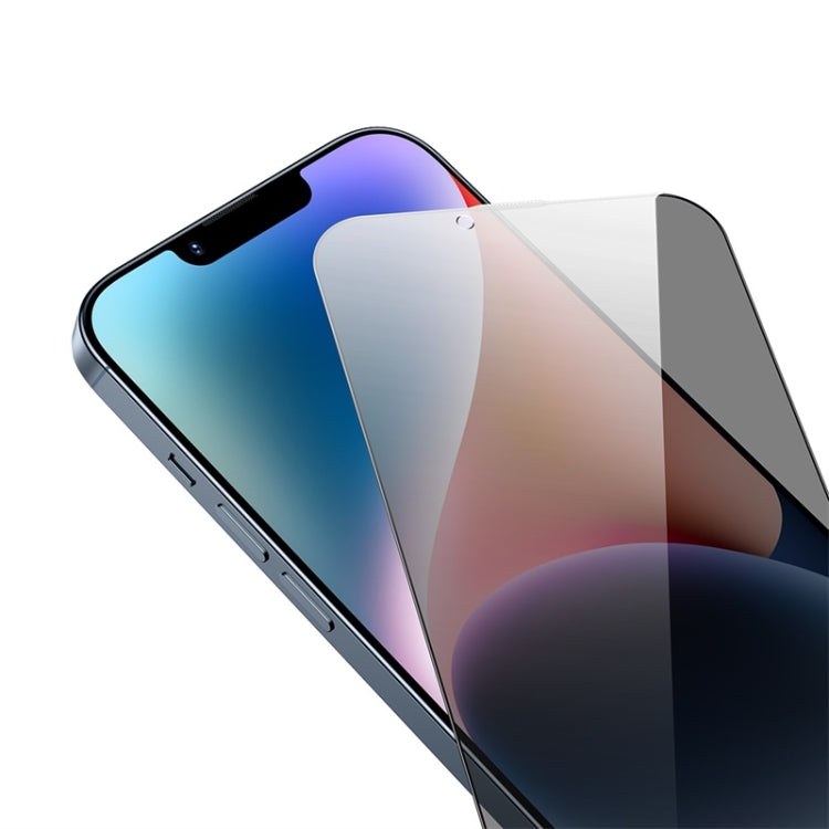 For iPhone 14 Plus / 13 Pro Max Baseus 0.3mm AR Transparent Full Screen Anti-peep Tempered Glass Film