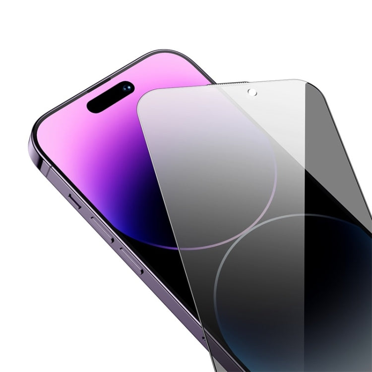 For iPhone 14 Pro Baseus 0.3mm AR Transparent Full Screen Anti-peep Tempered Glass Film