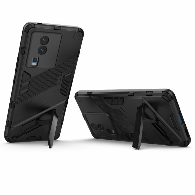 For vivo iQOO Neo7 Punk Armor 2 in 1 PC + TPU Phone Case with Invisible Holder