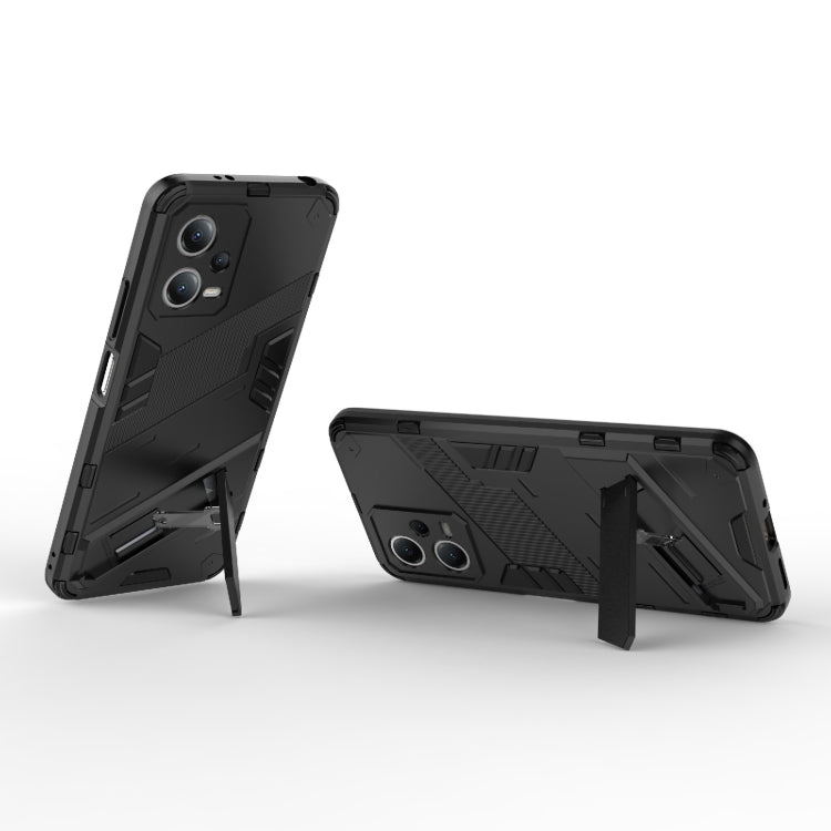 For Xiaomi Redmi Note 12 China / Note 12 5G India Punk Armor 2 in 1 PC + TPU Phone Case with Invisible Holder