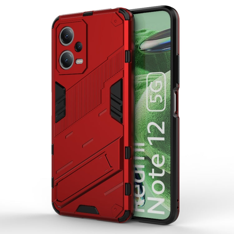 For Xiaomi Redmi Note 12 China / Note 12 5G India Punk Armor 2 in 1 PC + TPU Phone Case with Invisible Holder