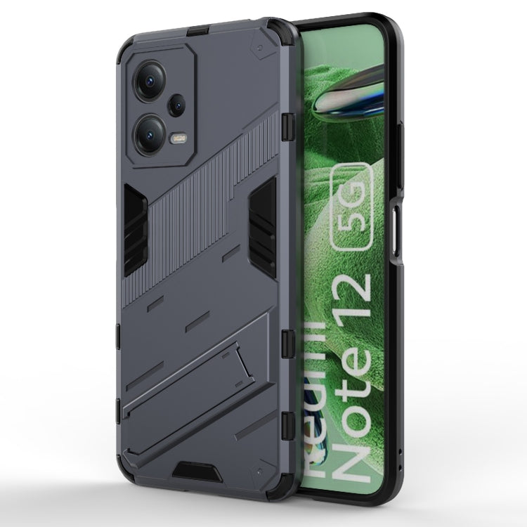 For Xiaomi Redmi Note 12 China / Note 12 5G India Punk Armor 2 in 1 PC + TPU Phone Case with Invisible Holder