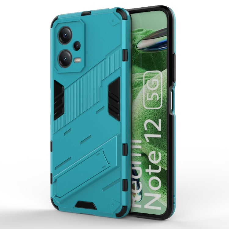 For Xiaomi Redmi Note 12 China / Note 12 5G India Punk Armor 2 in 1 PC + TPU Phone Case with Invisible Holder