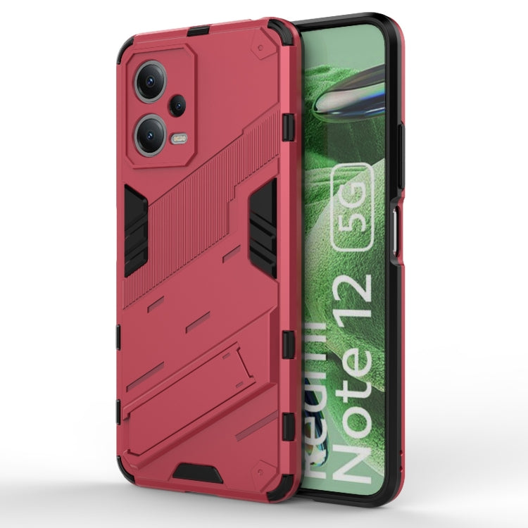 For Xiaomi Redmi Note 12 China / Note 12 5G India Punk Armor 2 in 1 PC + TPU Phone Case with Invisible Holder