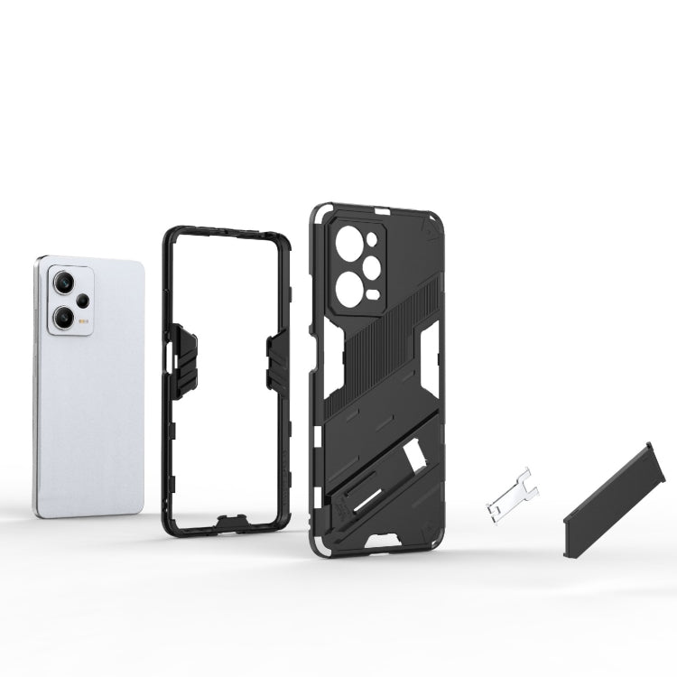 For Xiaomi Redmi Note 12 Pro 5G China / Note 12 Pro 5G Speed Punk Armor 2 in 1 PC + TPU Phone Case with Invisible Holder