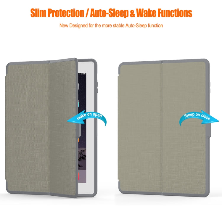 For iPad 2 / 3 / 4 PC + TPU Silk Texture Horizontal Flip Smart Covers with Holder